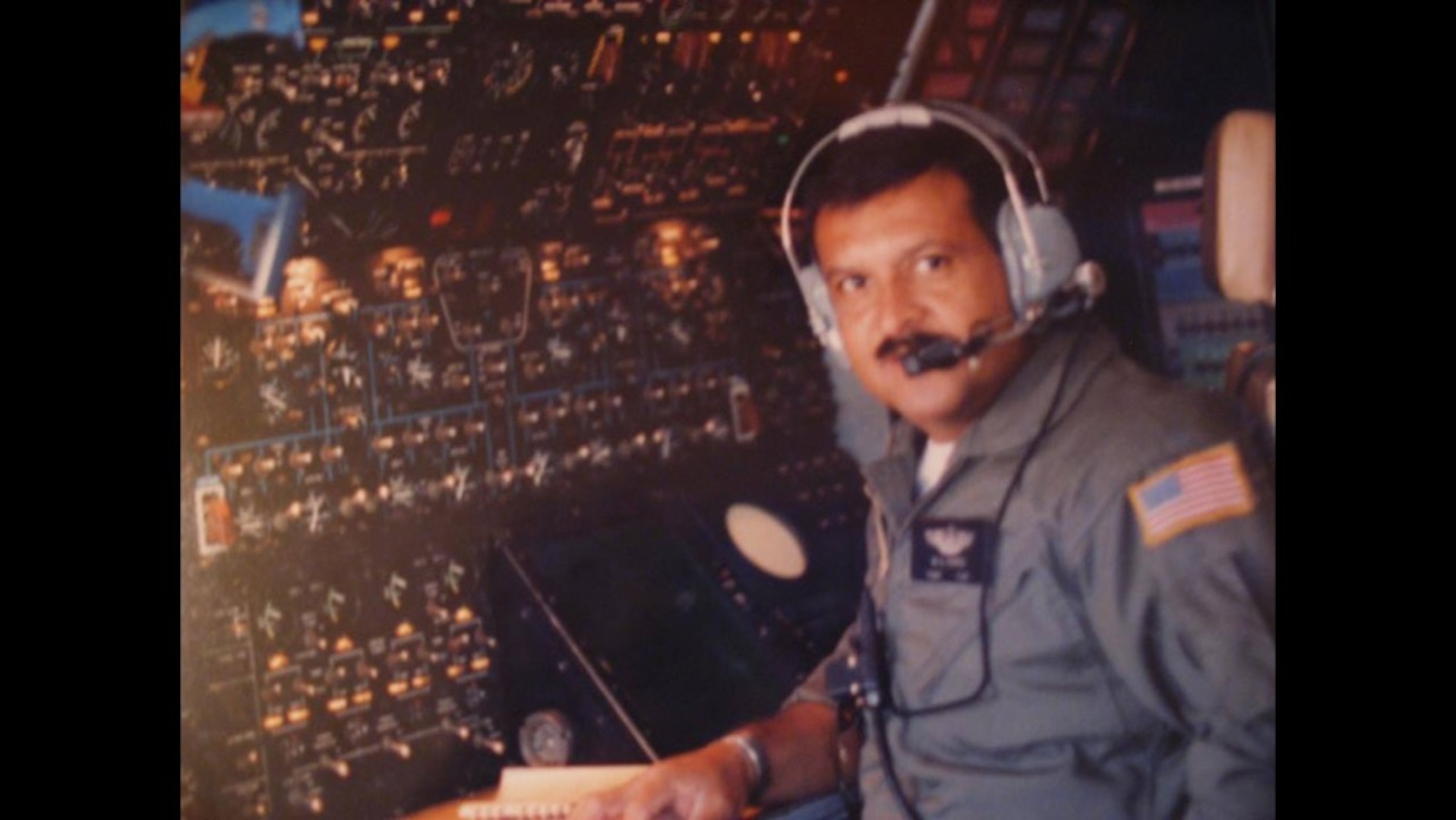 Tech. Sgt. Daniel Perez, 68th Airlift Squadron loadmaster, takes a moment while working. Perez passed away in a C-5A Galaxy crash at Ramstein Air Base, Germany, Aug. 29, 1990, in support of Operation Desert Shield. (Courtesy photo)