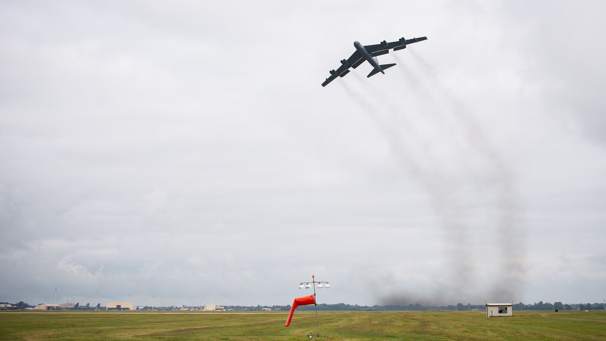 A B-52H Stratofortress takes off from Barksdale Air Force Base, La., as part of a readiness exercise Sept. 25, 2020.