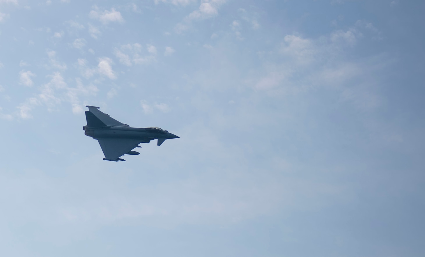 A Royal Air Force Typhoon fighter jets conduct joint operations with the Arleigh Burke-class guided-missile destroyer USS Roosevelt in the Black Sea (DDG 80), Sept. 25, 2020. Roosevelt, forward-deployed to Rota, Spain, is on its first patrol in the U.S. Sixth Fleet area of operations in support of regional allies and partners and U.S. national security interests in Europe and Africa.