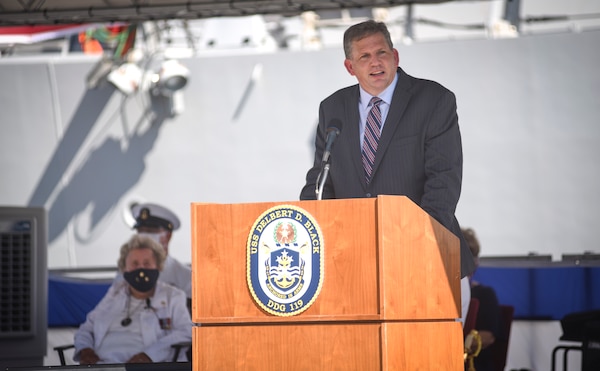 The commissioning ceremony of USS Delbert D. Black (DDG 119).