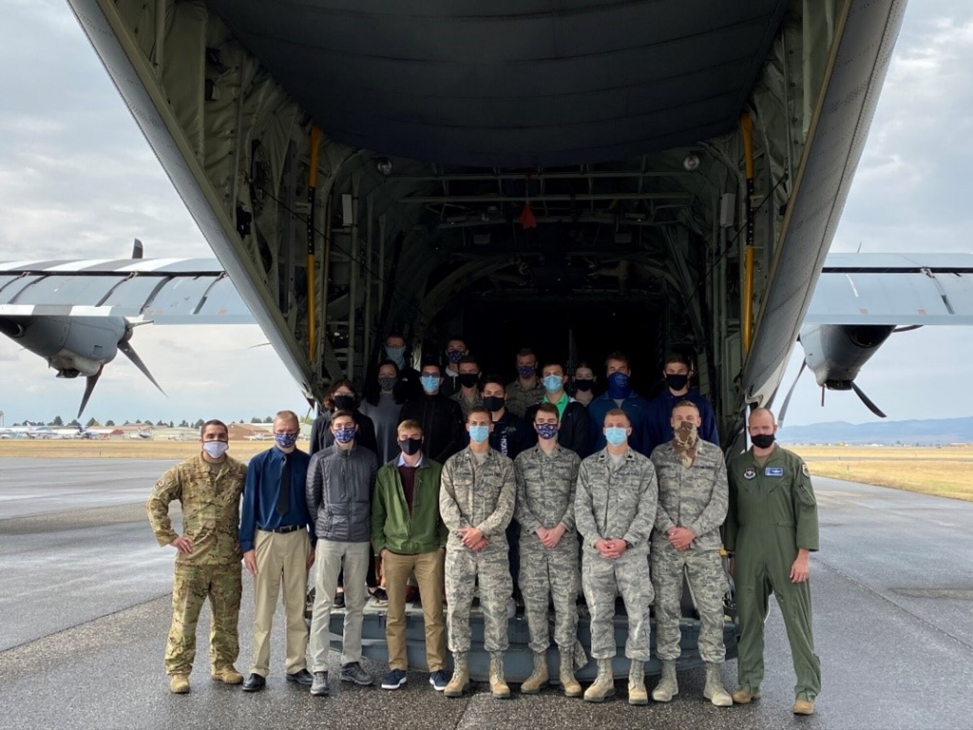 A group of people pose for a photo