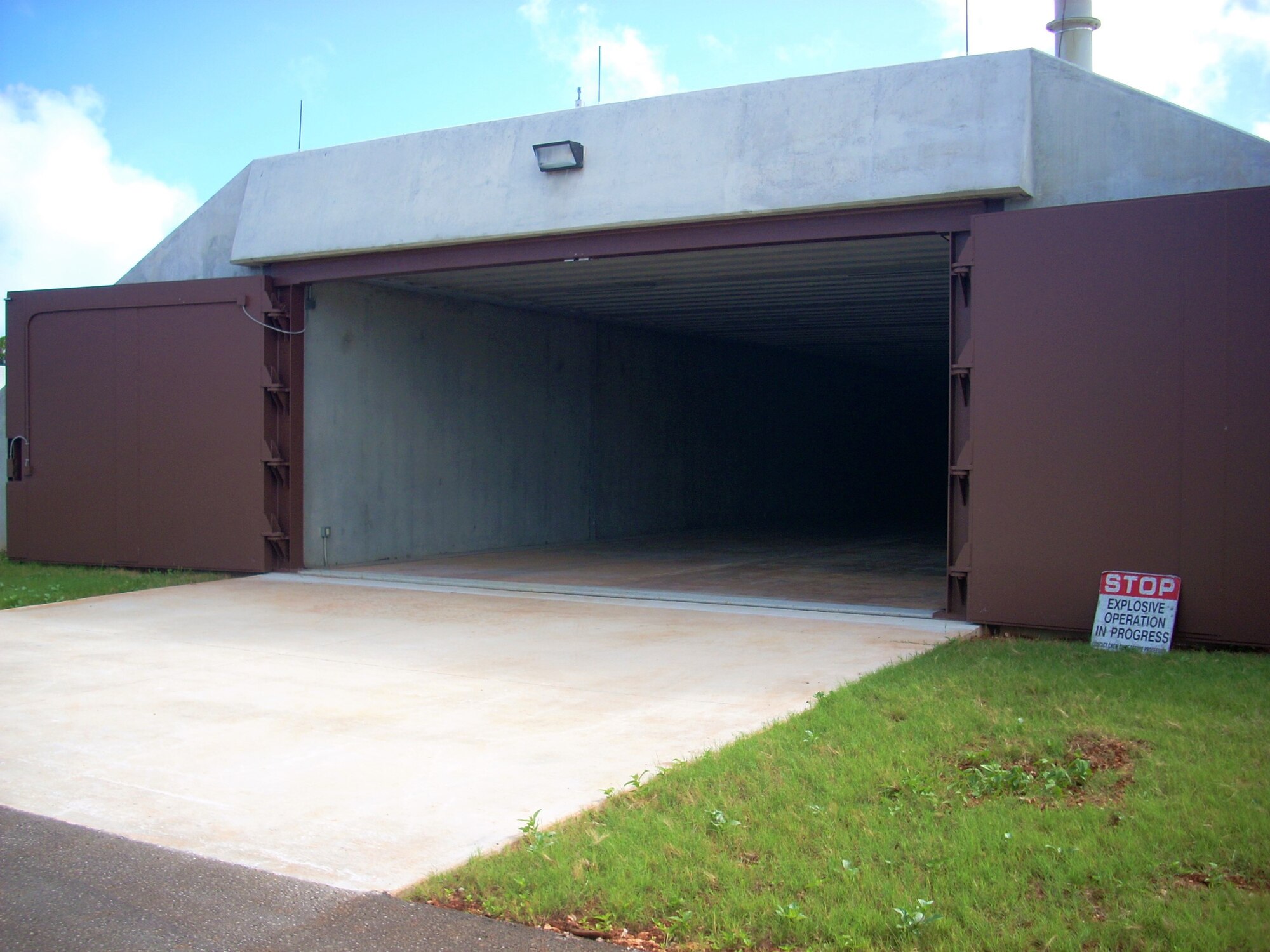 Munitions storage igloos at Andersen Air Force Base, Guam.