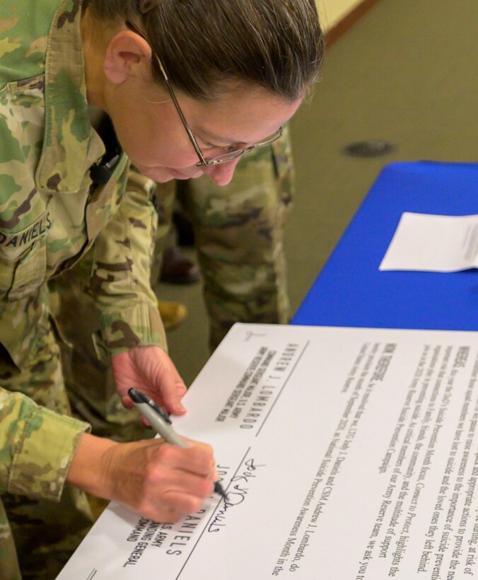 Army Reserve Suicide Prevention Campaign 2020 Proclamation