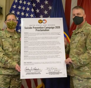 Army Reserve Suicide Prevention Campaign 2020 Proclamation