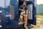 U.S. Army Staff Sgt. Christopher Rodriguez, assigned to the 24th Civil Support Team, 53rd Troop Command, New York Army National Guard, with handheld radiation detection equipment used during the U.S. Open Golf Championship at Winged Foot Golf Club, Mamaroneck, NY., Sept. 19, 2020. The 24th CST, based out of Fort Hamilton, Brooklyn, responds to chemical, biological and weapons of mass destruction threats.