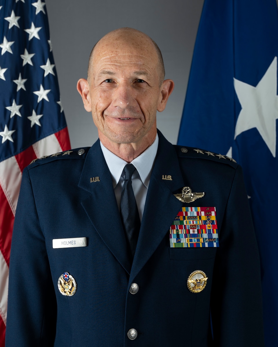 This is the official portrait of Gen. James M. "Mike" Holmes.