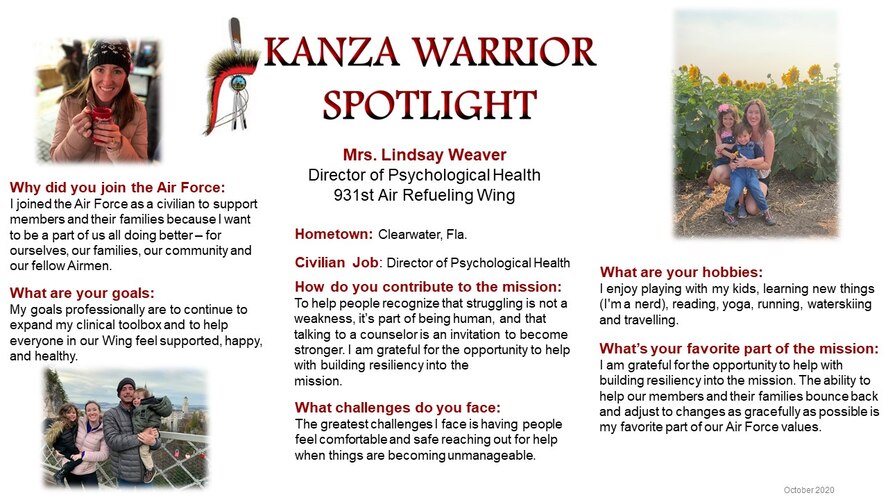 October KANZA Warrior Spotlight
