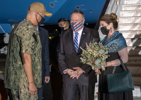 Secretary of State Mike Pompeo visits Naval Support Activity Souda Bay, Greece.