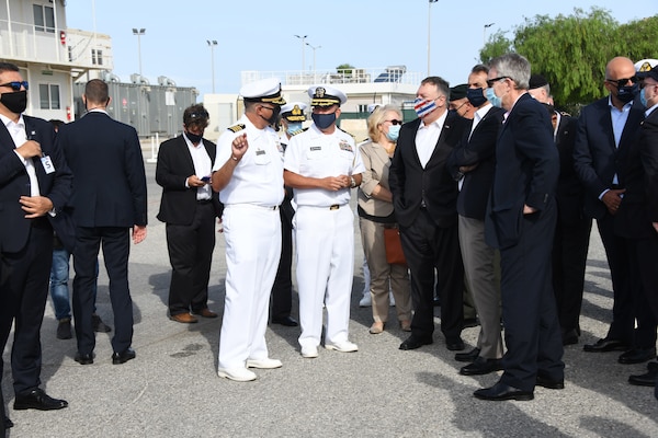 Secretary of State Mike Pompeo visits Naval Support Activity Souda Bay, Greece.