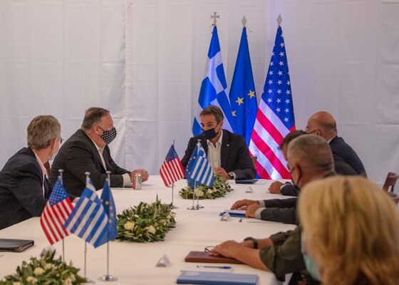 Secretary of State Mike Pompeo visit to Naval Support Activity Souda Bay, Greece.