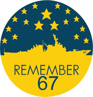 The official logo for 20th anniversary of the Oct. 12, 2000, terrorist attack on Arleigh Burke-class guided-missile destroyer USS Cole (DDG 67), where 17 Sailors were killed and 37 injured while the ship refueled in Yemen.