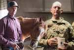 Chief Master Sgt. Harold Bongiovi sees a lot of similarities between working with horses and working with the Soldiers and Airmen he oversees as the Idaho National Guard’s senior enlisted leader.