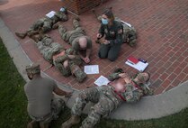U.S. Air Force Airmen administer Self-Aid and Buddy Care