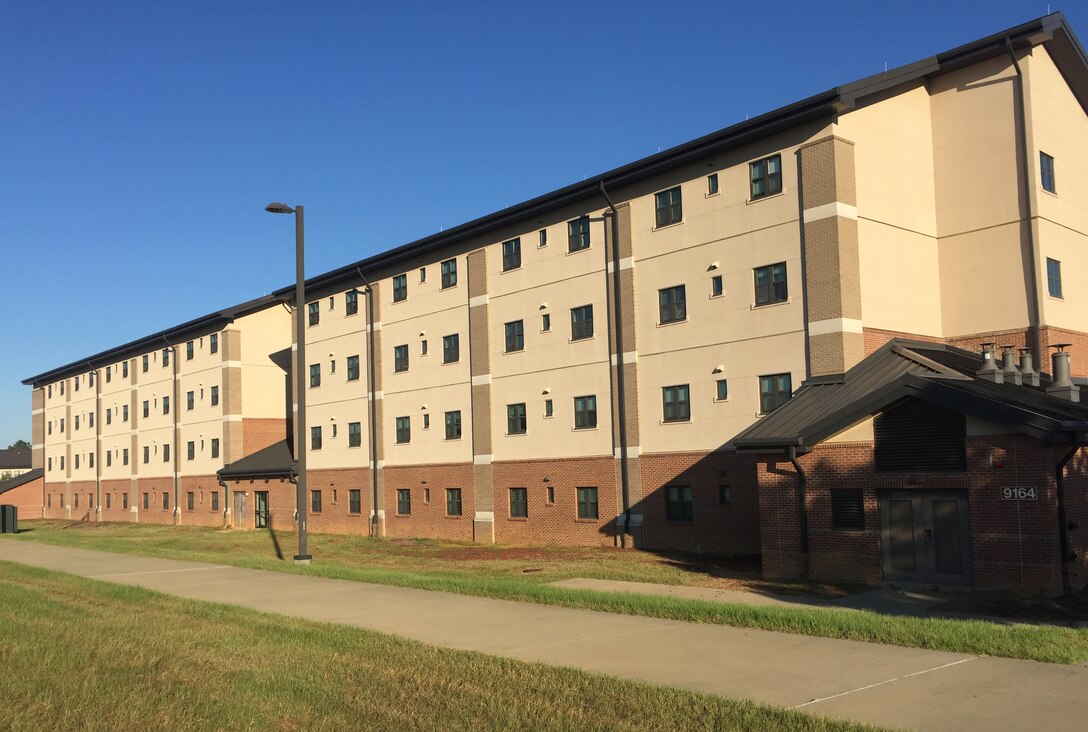 The U.S. Army Corps of Engineers Engineering and Support Center, Huntsville, is providing technical and contracting support for the U.S. Army Material Command’s Smart Barracks Initiative. Barracks at Fort Benning, Georgia, pictured here, have been selected for the pilot program with plans to implement effective changes across many installations. (Courtesy Photo)