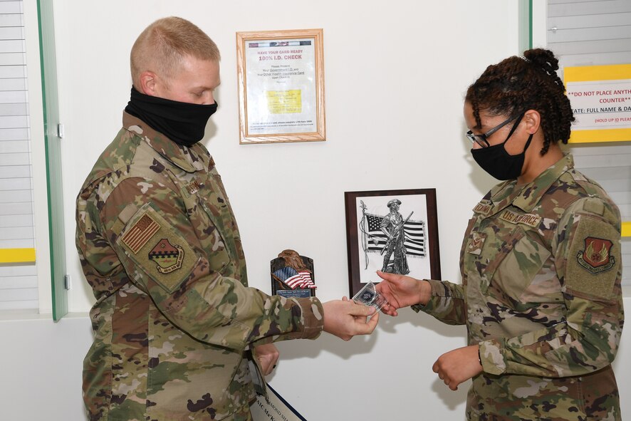 First sergeants present Diamond Sharp Awards to Airmen