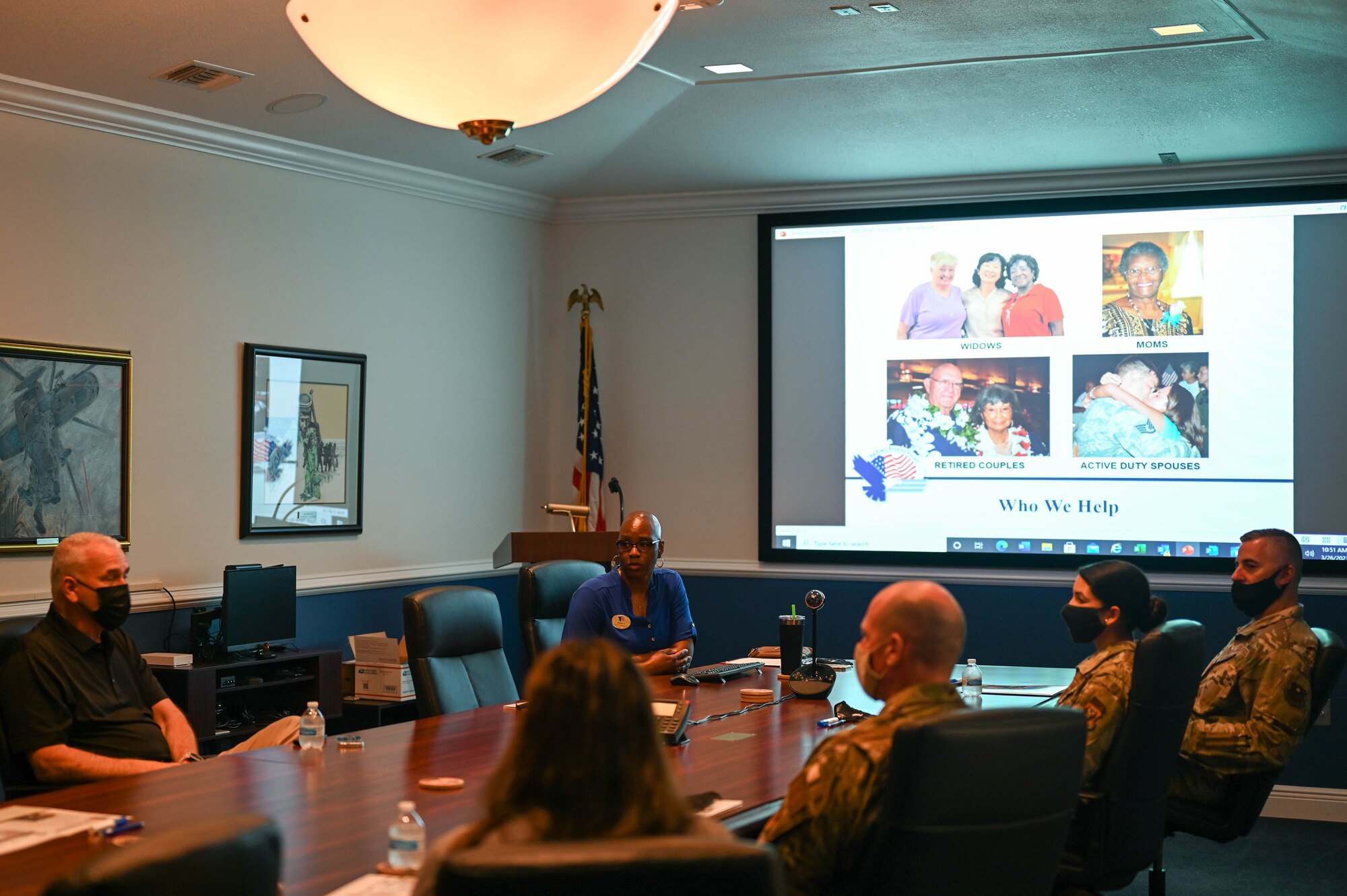 Chiefs are briefed during Enlisted Village.