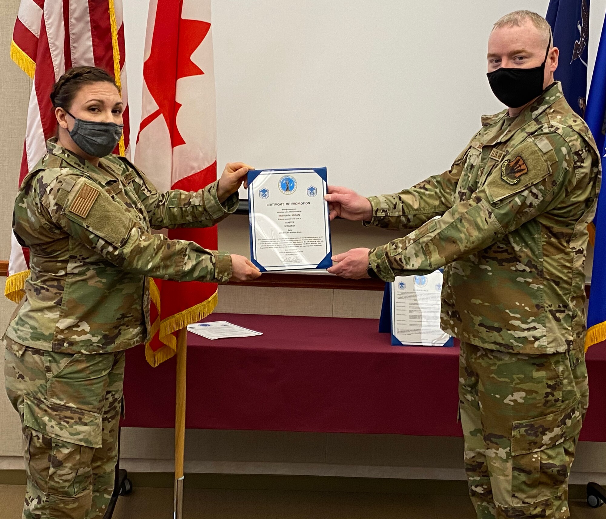 Brown promoted to master sergeant