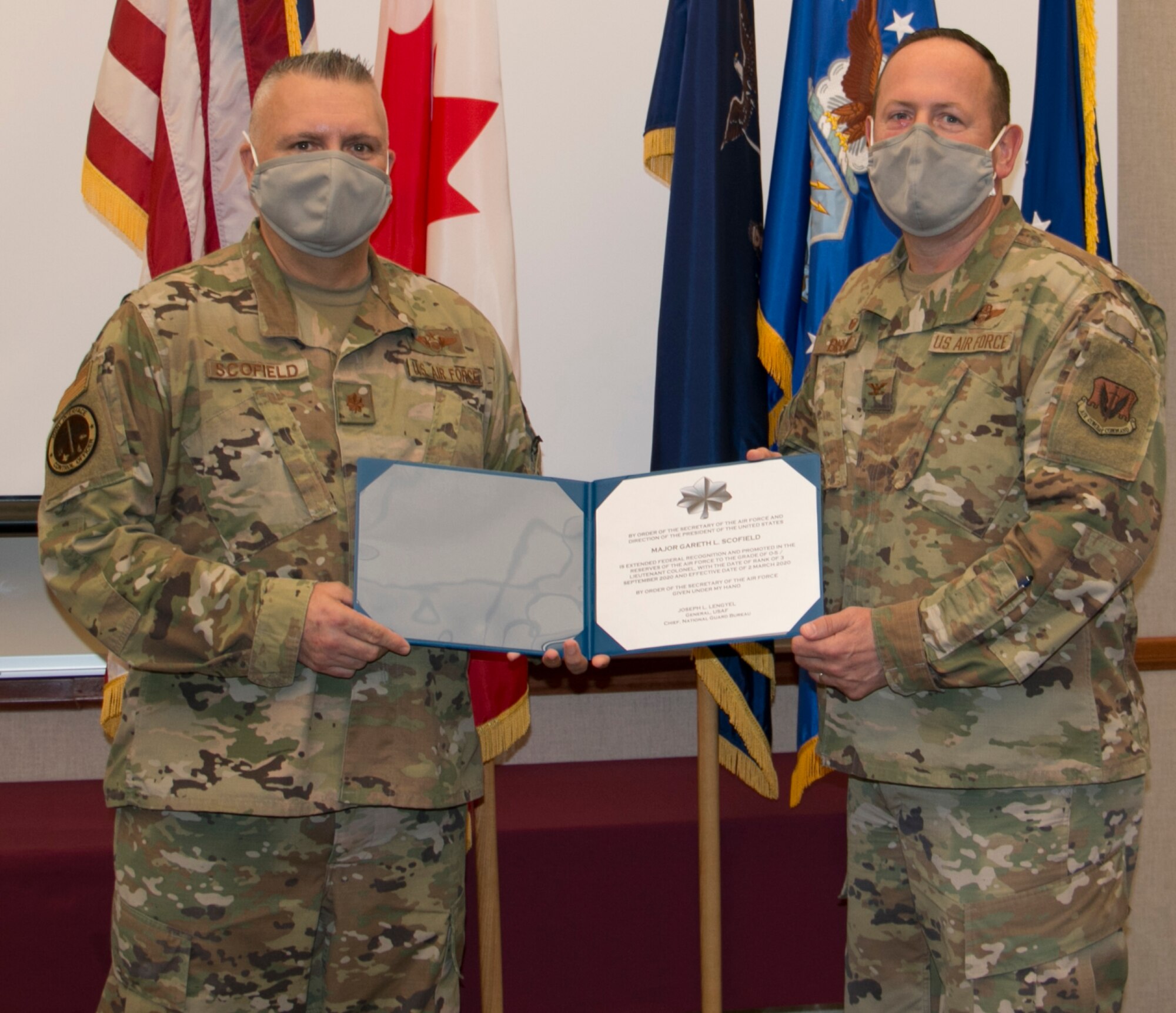 Scofield promoted to lieutenant colonel