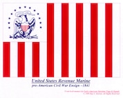 U.S. Revenue Cutter Service ensign flown during the Civil War. (Coast Guard Collection)