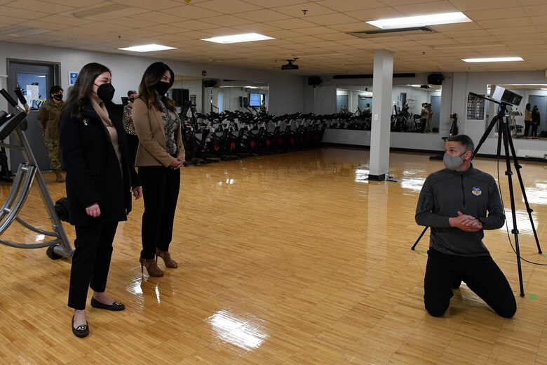 Janis Scobee, spouse of the chief of the Air Force Reserve, and Edith White, spouse of the senior enlisted advisor to the chief of the Air Force Reserve, visited Youngstown Air Reserve Station, March 6-7, 2021.