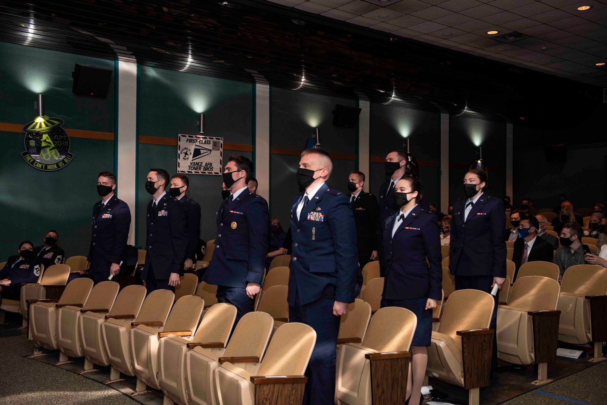Student pilots here hit yet another milestone April 2 as the first 17 Undergraduate Pilot Training 2.5 graduates crossed the stage and received their wings.