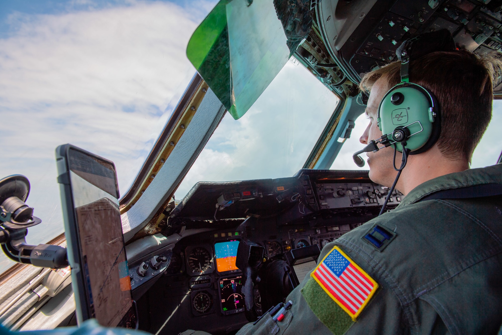 U.S. Air Force Captain Booth, a 76 Air Refueling Squadron pilot, flies a KC-10 Extender from Joint Base McGuire-Dix-Lakehurst, New Jersey, to Key West, Florida, during a training mission March 30, 2021. Reservists with the 514th Air Mobility Wing flies and maintains KC-10s and C-17 Globemaster IIIs.