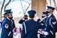 U.S. Air Force Col. Erica Rabe, Joint Base Anacostia-Bolling and 11th Wing vice commander,  salutes as the United States Air Force Honor Guard Pallbearers fold a flag as part of modified military funeral honors with funeral escort for U.S. Air Force Lt. Col. Bruce Burns in Section 82 of Arlington National Cemetery, Arlington, Virginia, March 22, 2021.
Burns served in the Air Force from 1962 to 1982. His spouse, Janet Burns, received the flag from his service. The funeral was an historic occasion for the United States Honor Guard, with the largest female presence on a pallbearers team in Air Force history. (U.S. Army photo by Elizabeth Fraser)