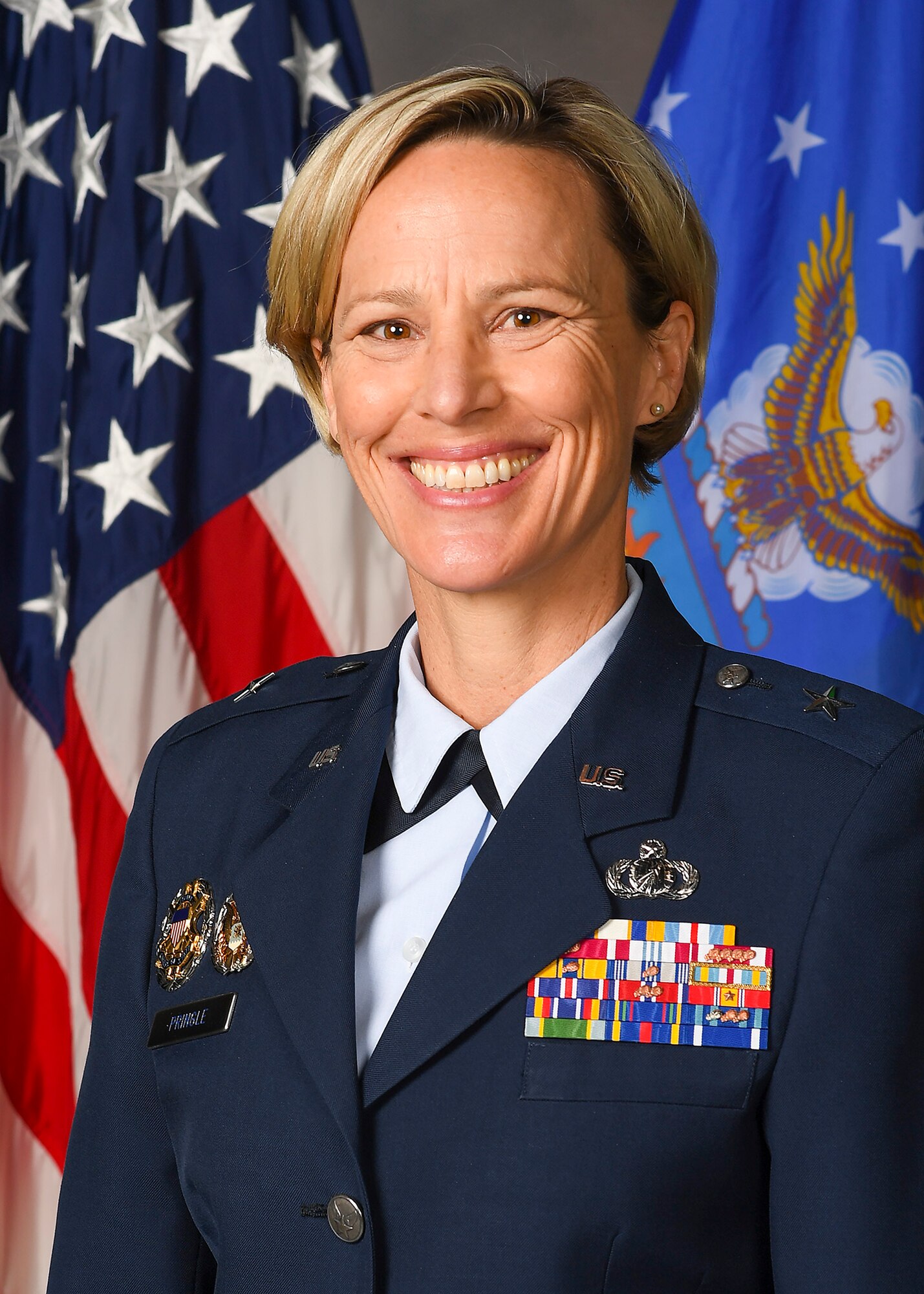 Air Force Research Laboratory Commander Brig. Gen. Heather Pringle provided a rare glimpse into the path she has blazed as a leader, woman and mother during a 30-year career in the Air Force. (U.S. Air Force photo)