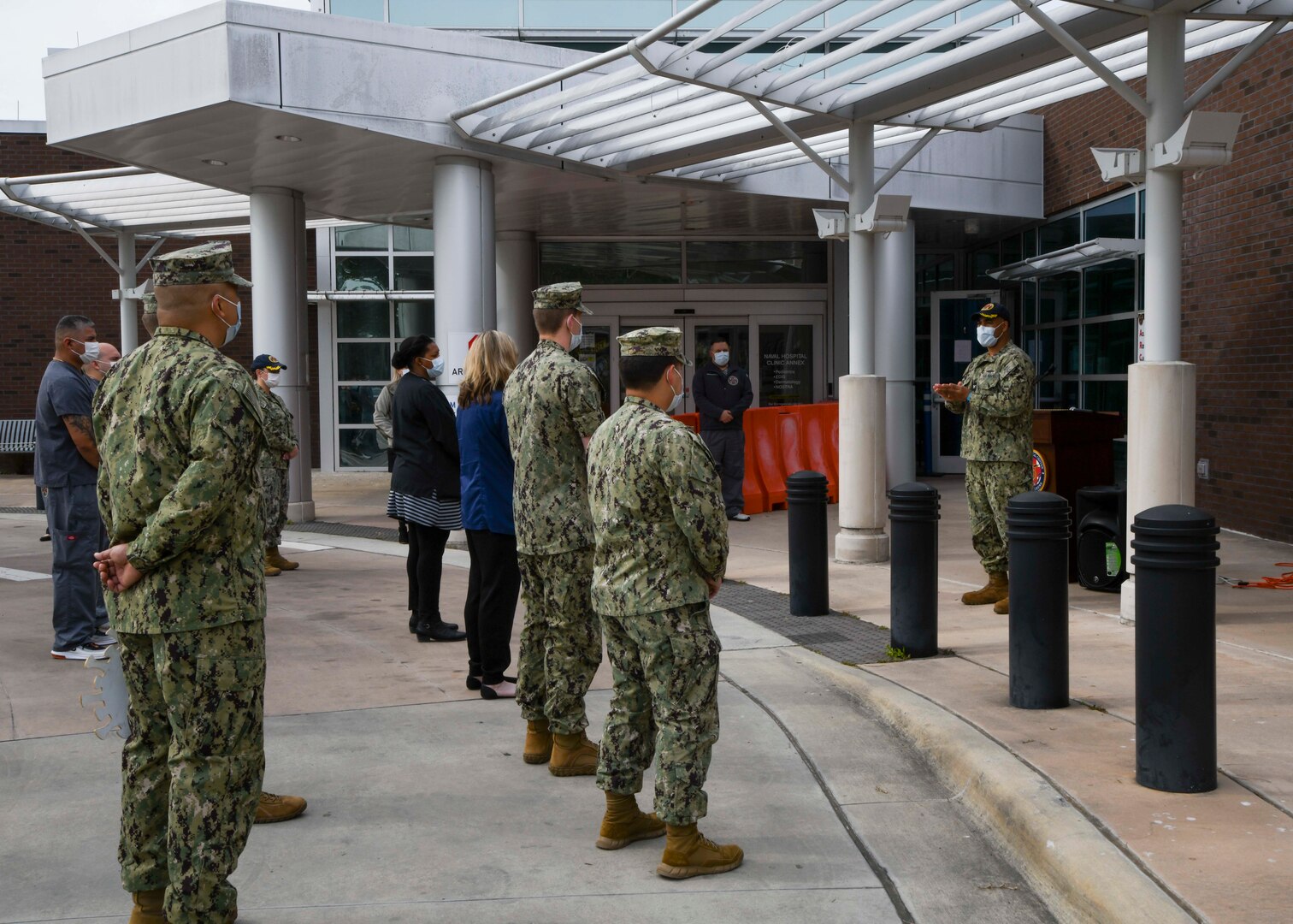 Naval Medical Center Camp Lejeune’s leadership recognized the one-year establishment of the Acute Respiratory Clinic and COVID-19 Screening site aboard MCB Camp Lejeune on March 15, 2021.  The ARC and COVID-19 Screening site were established on March 18, 2020 in response to the outbreak of COVID-19.