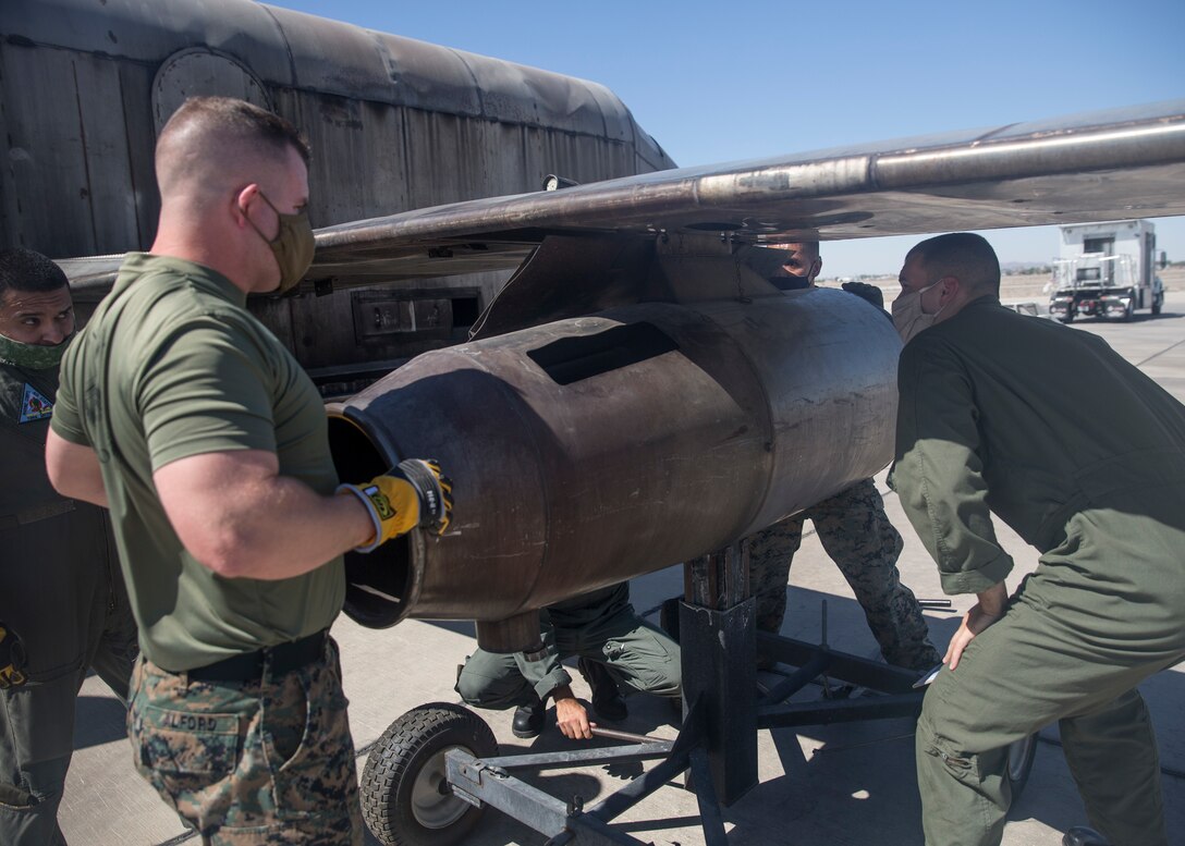 U.S. Marines with the Aircraft Rescue and Firefighting (ARFF), Headquarters and Headquarters Squadron, Marine Corps Air Station (MCAS) Yuma conduct annual training on MCAS Yuma, Ariz., Sept. 28, 2020.