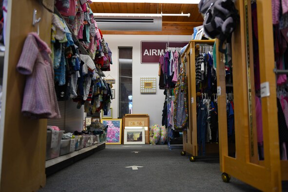 Hallway of a shop