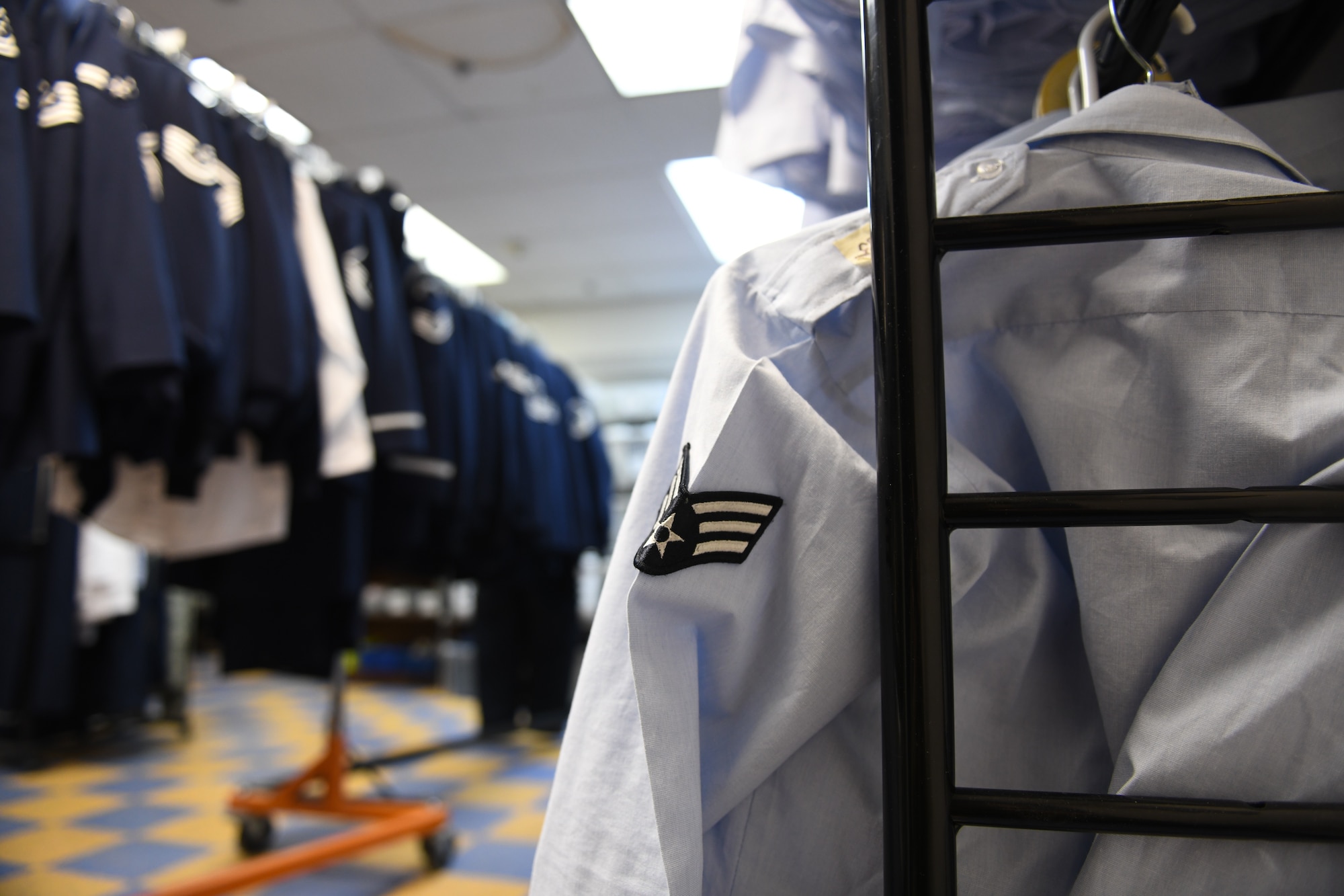 Clothing within a shop