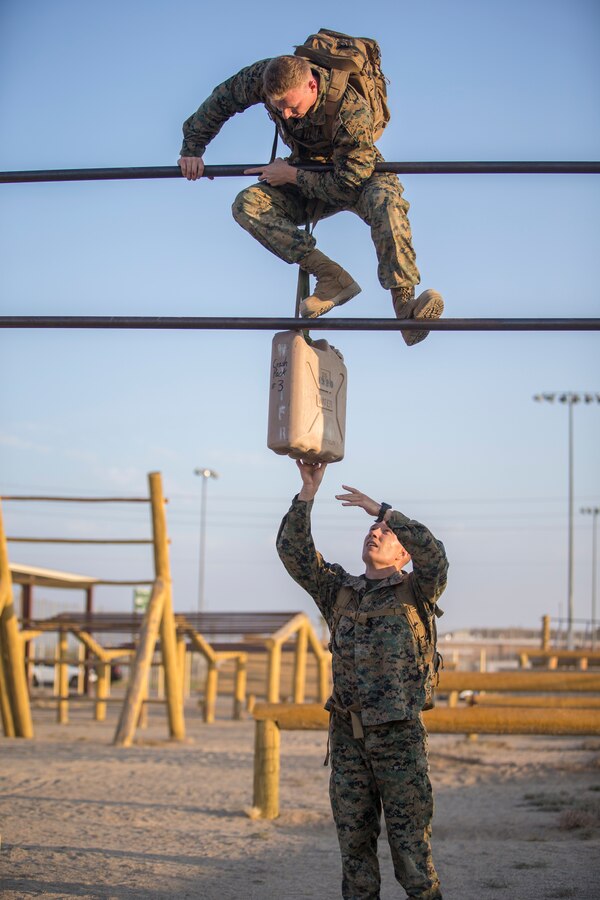 U.S. Marines with Headquarters and Headquarters Squadron (H&HS), compete in the monthly squadron competition on Marine Corps Air Station Yuma, Ariz., Oct. 9, 2020.