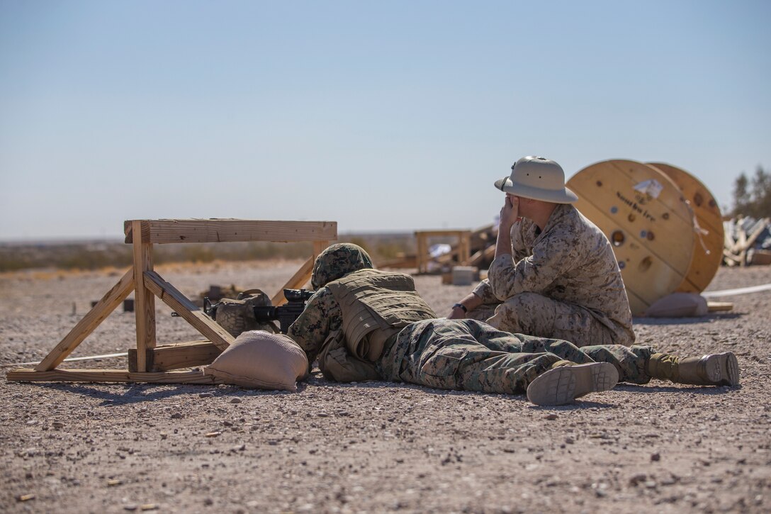U.S. Marines with Headquarters and Headquarters Squadron (H&HS) participate in "Operation Backbone" in Yuma, Arizona, Oct. 28, 2020.