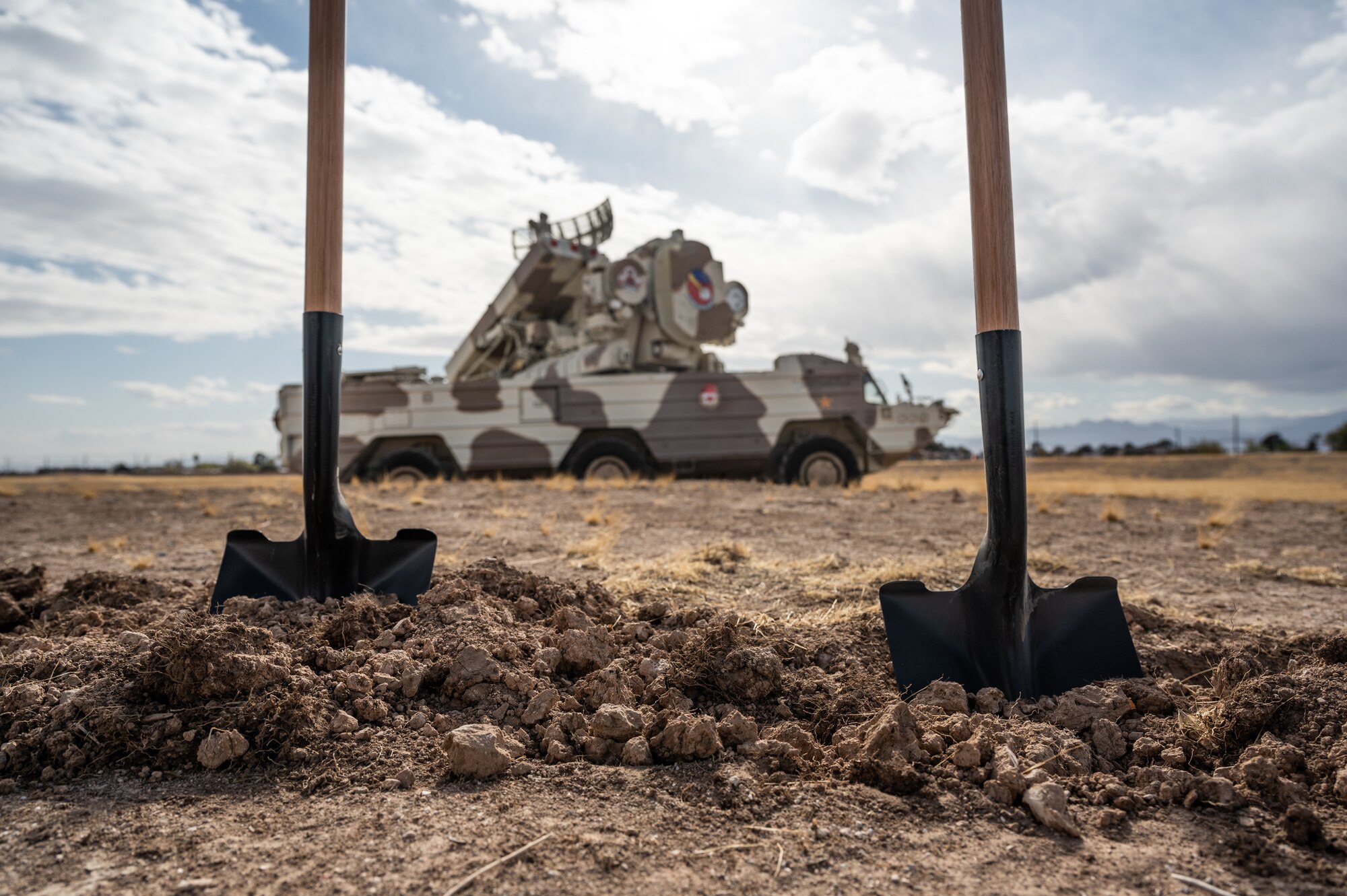 Shovels in the ground