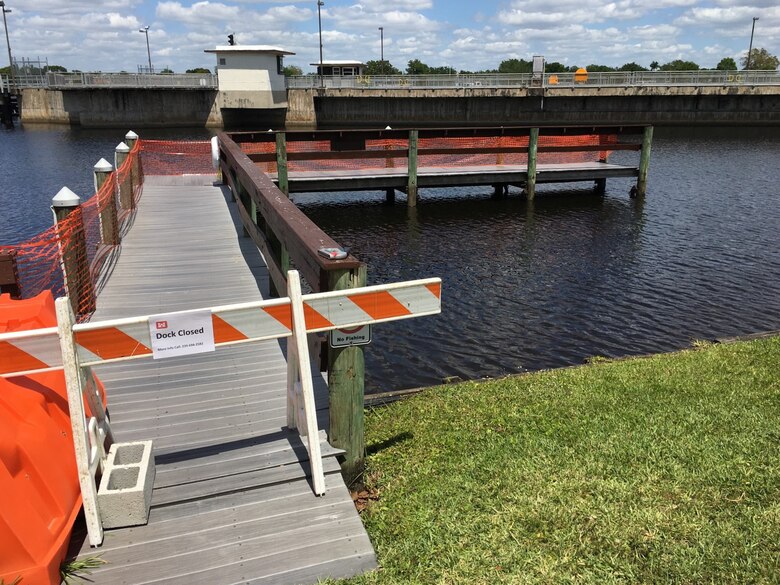 The courtesy dock at W.P. Franklin South Recreation Area is closed for repairs until further notice