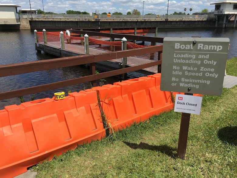 The courtesy dock at W.P. Franklin South Recreation Area is closed for repairs until further notice