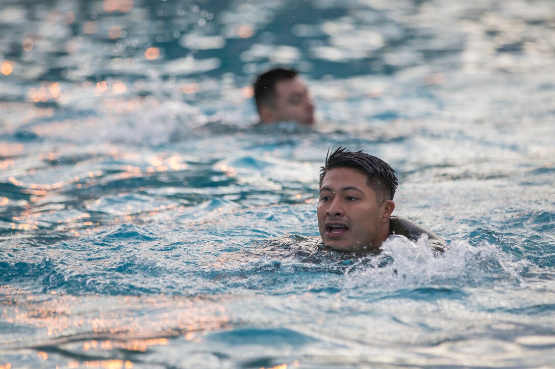 U.S. Marines with Headquarters and Headquarters Squadron (H&HS), compete in the monthly squadron competition on Marine Corps Air Station Yuma, Ariz., Nov. 6, 2020.