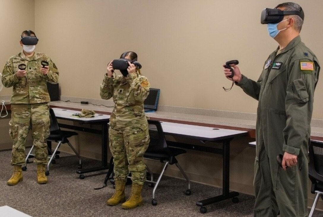 Students at Air University s Air War College use virtual 