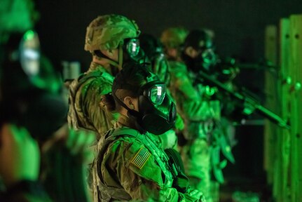 811th Hospital Center Soldiers complete M9 and M4 simulations training on Engagement Skills Trainer