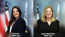 Bio portraits of NSWC Crane employees Jenna Dix and Annie Bullock-Yoder.