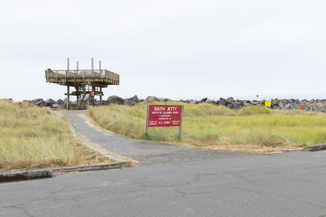 South Jetty rehabilitation will temporarily close the observation tower at Lot “C” at Fort Stevens State Park beginning April 19. Lot “C” and the bathrooms remain open for public access but the tower will be closed until further notice. Construction progress will determine the reopening date and a separate announcement will follow.