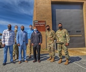 The 11th Logistics Readiness Squadron celebrated renovations to its ground transportation and vehicle management facilities at Joint Base Anacostia-Bolling, Washington D.C. Updates to these key operation centers are part of the historic first awarded contract managed by the 11th Contracting Squadron and will enable JBAB to support important missions throughout the National Capital Region. (U.S. Air Force photo by Brian Nestor)