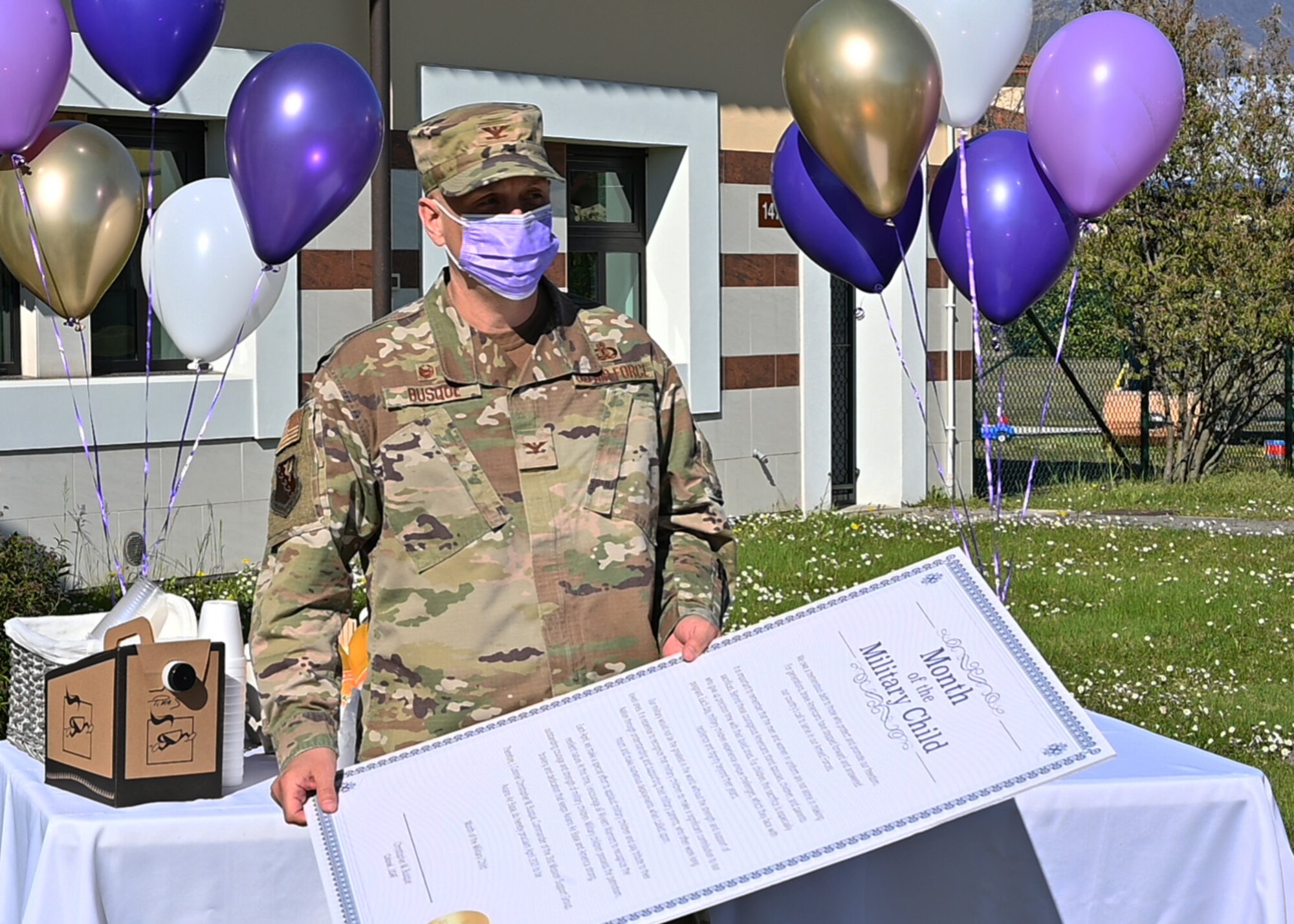31 FW leadership signs Month of the Military Child proclamation
