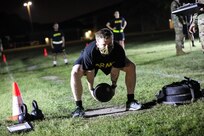 U.S. Army Reserve Spc. Timothy J. Lowitzer, a civil affairs specialist with the 1001st Civil Affairs and Psychological Operations Training Company, participates in the Army Combat Fitness Test during day one of the 2021 U.S. Army Civil Affairs and Psychological Operations Command (Airborne) Best Warrior Competition at Fort Jackson, S.C., April 8, 2021. The USACAPOC(A) BWC is an annual competition that brings in competitors from across USACAPOC(A) to earn the title of “Best Warrior.” BWC tests the Soldiers’ individual ability to adapt and overcome challenging scenarios and battle-focused events, testing their technical and tactical skills under stress and extreme fatigue.