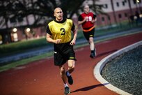 U.S. Army Reserve Staff Sgt. Jonathan P. Chacon, left, a civil affairs specialist with the 426th Civil Affairs Battalion (Airborne), and Spc. Daniel P. Bush, a civil affairs specialist with the 352nd Civil Affairs Command, participate in the Army Combat Fitness Test during the second day of the 2021 U.S. Army Civil Affairs and Psychological Operations Command (Airborne) Best Warrior Competition at Fort Jackson, S.C., April 8, 2021. The USACAPOC(A) BWC is an annual competition that brings in competitors from across USACAPOC(A) to earn the title of “Best Warrior.” BWC tests the Soldiers’ individual ability to adapt and overcome challenging scenarios and battle-focused events, testing their technical and tactical skills under stress and extreme fatigue