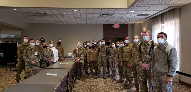 Since establishing a COVID-19 vaccination site at the Wright-Patterson Club in late January, 88th Medical Group providers have been able to administer as many as 1,260 shots in a single eight-hour day. U.S. Air Force photo/Kristen Van Wert