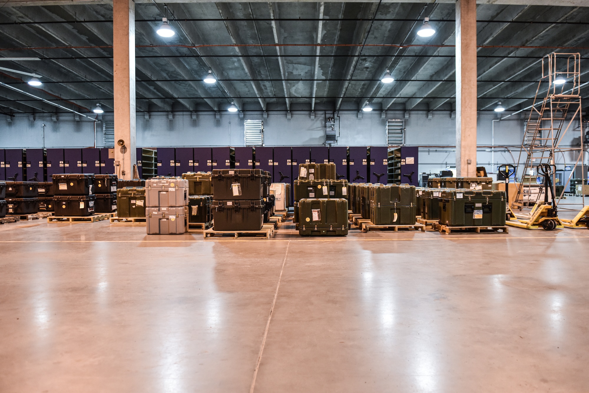 Anesthesia Machines stored in inside of the 99th Army Support Activity Medical Equipment Concentration Site warehouse at Joint Base McGuire-Dix-Lakehurst, New Jersey, April 7, 2021. 
The 99th ASA MECS services all field hospital equipment, combat field hospitals, and clinical equipment for veterinary, dental and standard medical equipment.