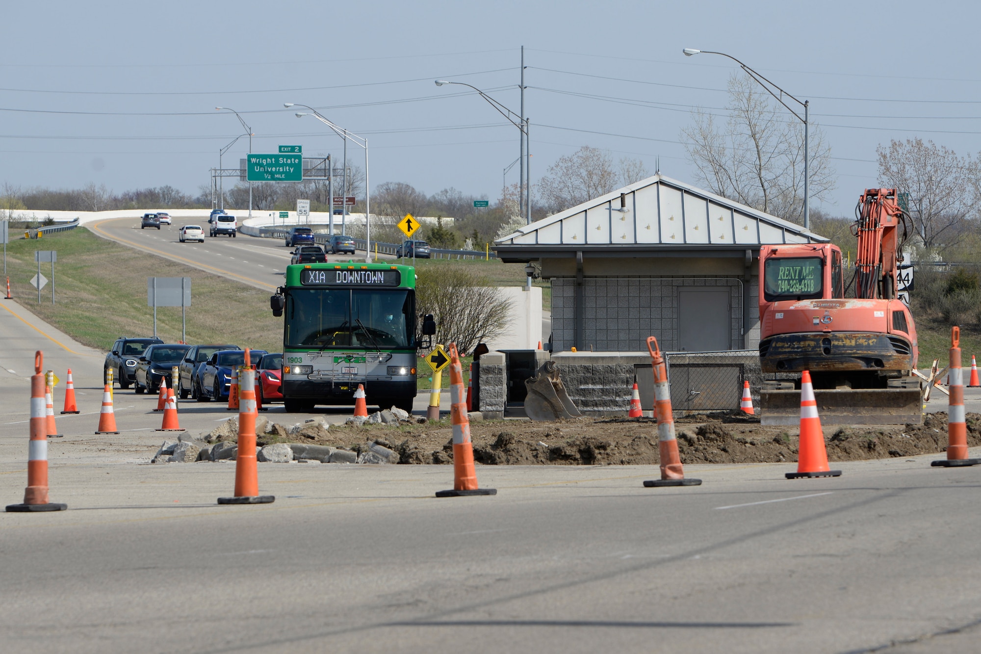 A construction project has begun at Gate 15A on Wright-Patterson Air Force Base. After the workday ends April 16, the gate will be closed to all traffic for about two months. It’s expected to reopen by June 18. (U.S. Air Force photo by Ty Greenlees)