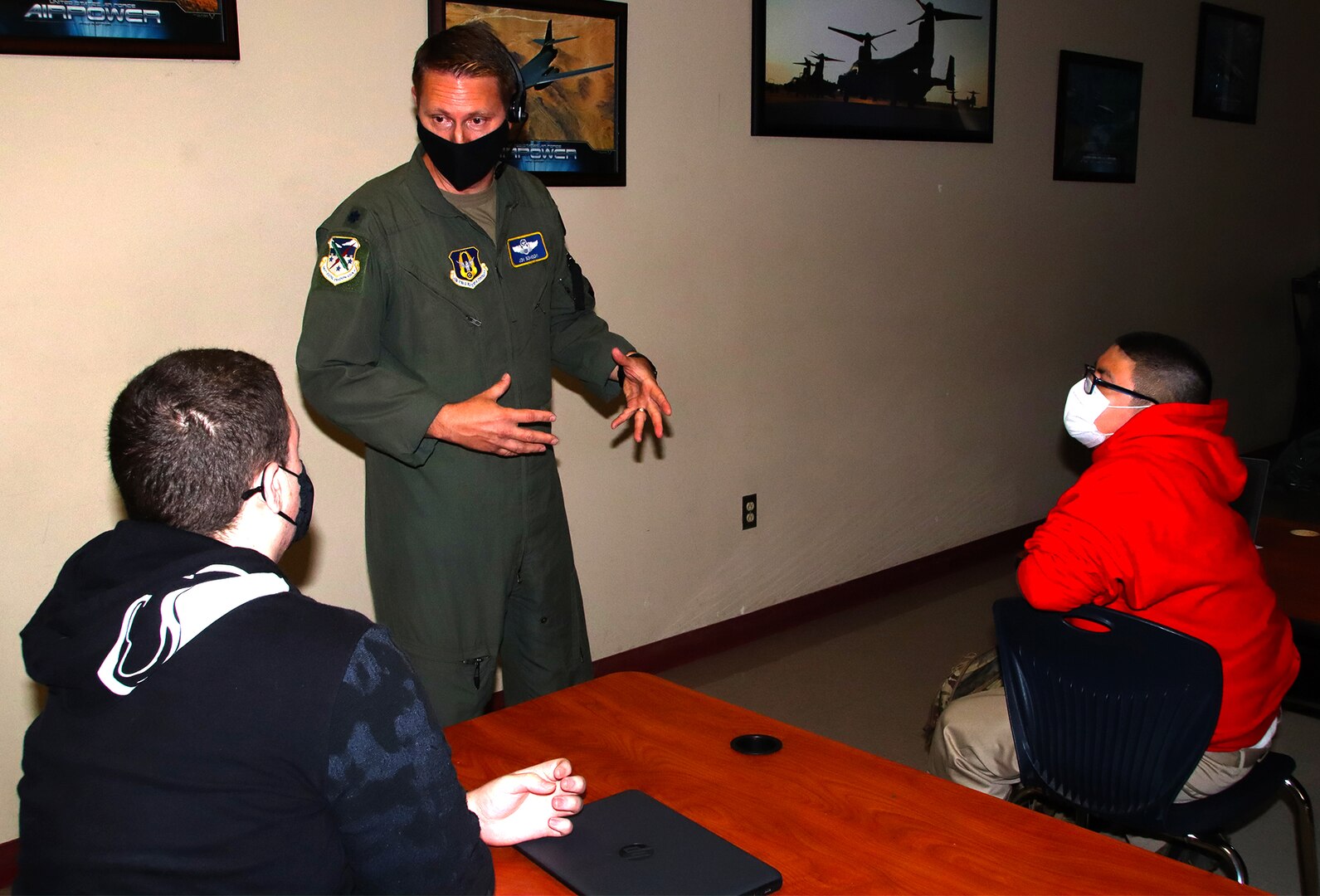 Former Water Polo Player teaches teens about flying.